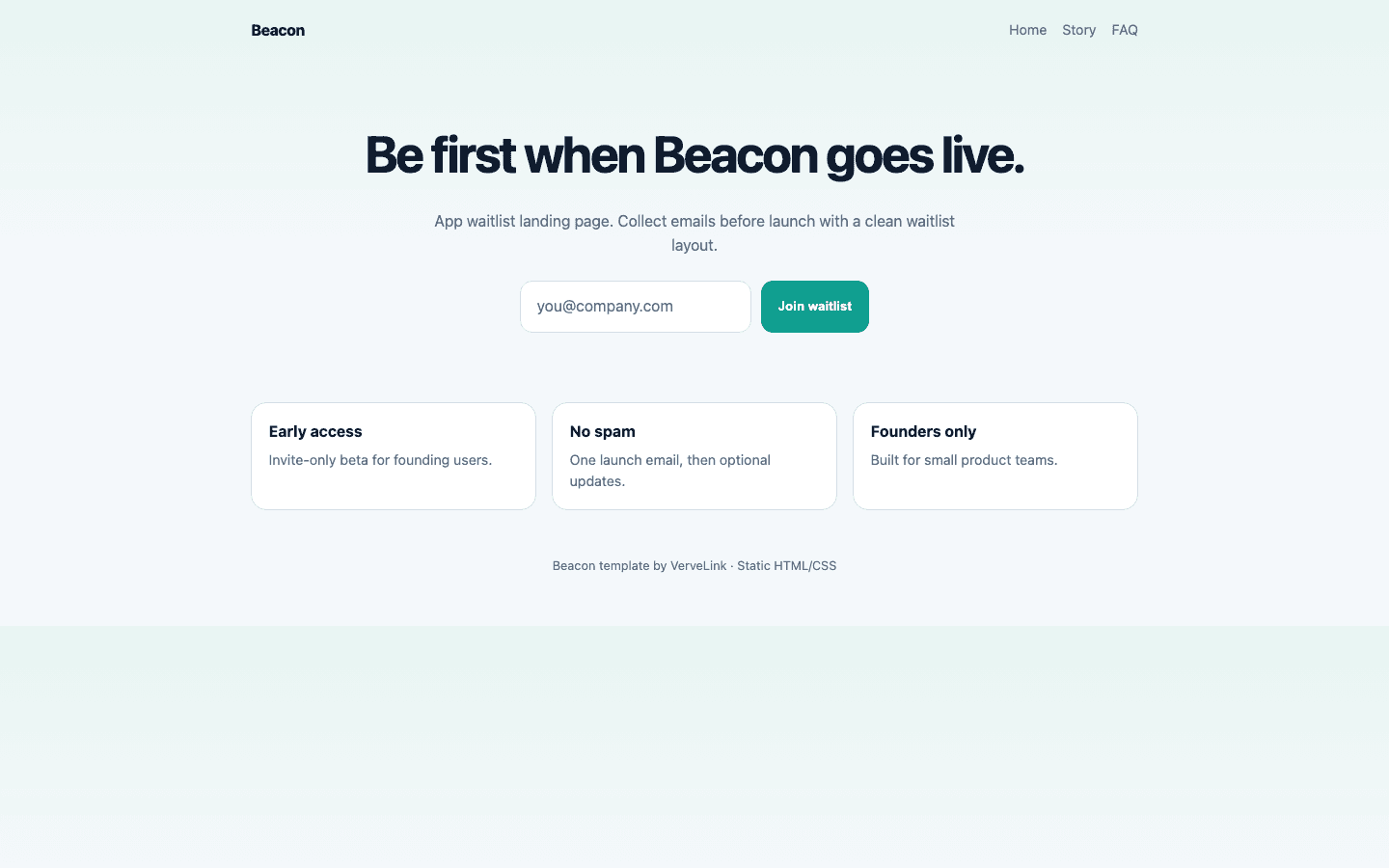 Beacon template preview
