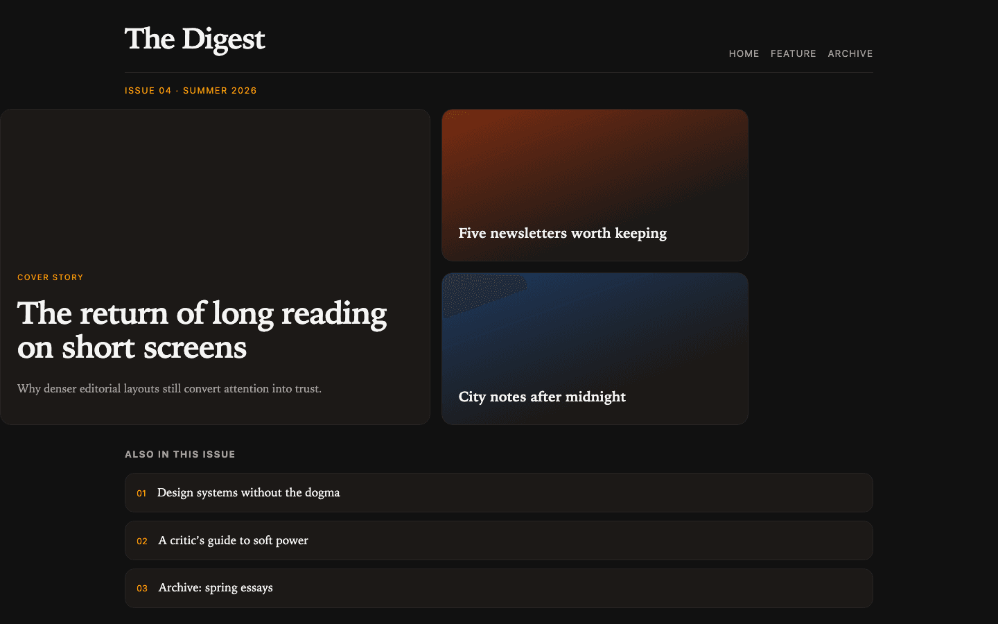 Digest template preview