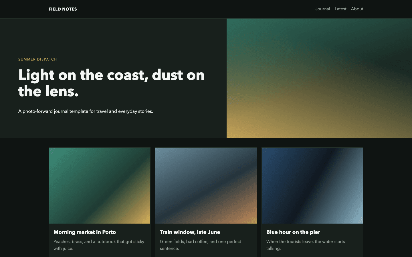 Journal template preview