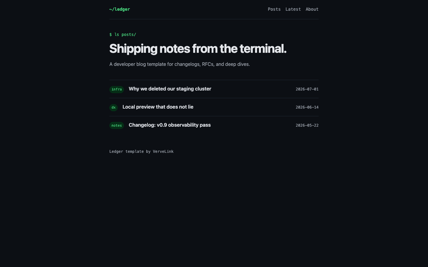Ledger template preview