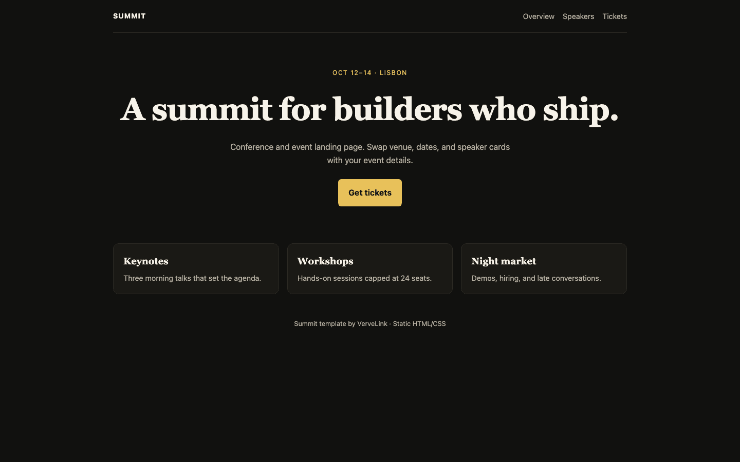 Summit template preview